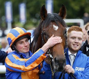 Churchill and Ryan Moore after winning The Dubai Dewhurst Stakes Newmarket 8.10.16 Photo HEALY RACING.
