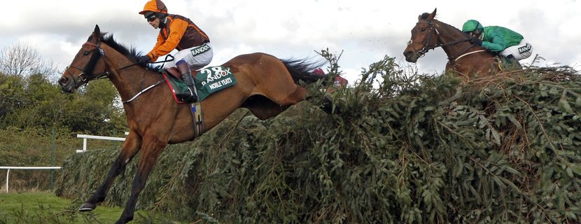 NOBLE YEATS, a son of Yeats (of course), flies the 11th fence on his way to winning The Randox Grand National Aintree 9 Apr 2022 - Pic Steven Cargill / Racingfotos.com