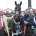 Frodon after winning the Badger Beer Handicap Chase at Wincanton. Pictured owner Paul Vogt and his wife, Bryony Frost, lass Michelle Kramer and Paul Nicholls. 5/11/2022 Pic Steve Davies/Racingfotos.com
