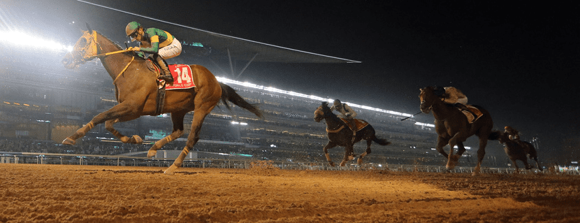 25.03.2023, Dubai, Ushba Tesoro with Yuga Kawada up wins the Dubai World Cup at Meydan racecourse, UAE. Photo GALOPPFOTO/Racingfotos.com