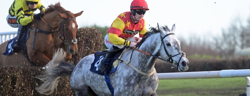 THE KALOOKI KID with Danny McMenamin wins bet365 Novice Limited Handicap Chase at Doncaster 14-12-24. Photo by Martin Lynch /racingfotos.com