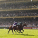 DARYZ (farside, Mickael Barzalona) beats MINNIE HAUK (nearside) in The Qatar Prix de l'Arc Triomphe Longchamp 5 Oct 2025 - Pic Steven Cargill / Racingfotos.com
