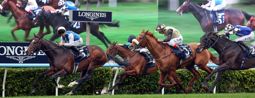 14.12.2025, Sha Tin, Sosie with Maxime Guyon up wins the Longines Hong Kong Vase at Sha Tin racecourse, CHN. Photo GALOPPFOTO/Racingfotos.com