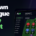 Dark gradient banner featuring a tablet and phone showing a fantasy football UI, with bold white and green text: 'Run your own fantasy league without the spreadsheet dramas.'